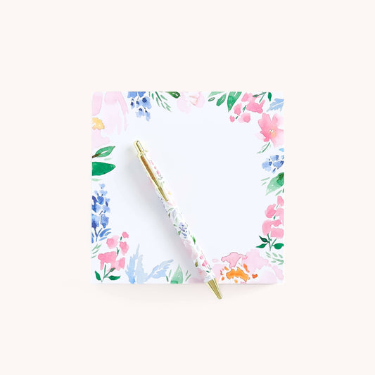 Cottage Floral Square Notepad