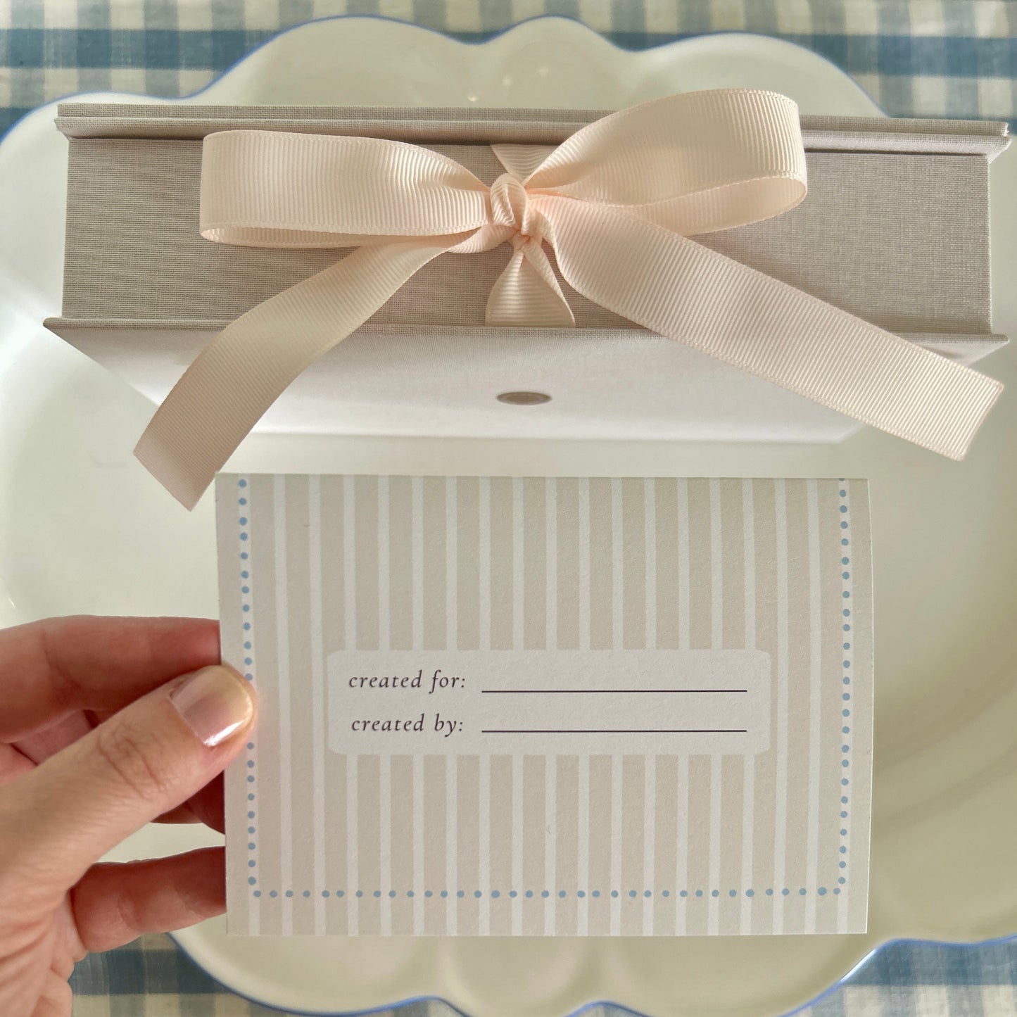 house of cartonnage x the finishing school needlepoint enclosure card