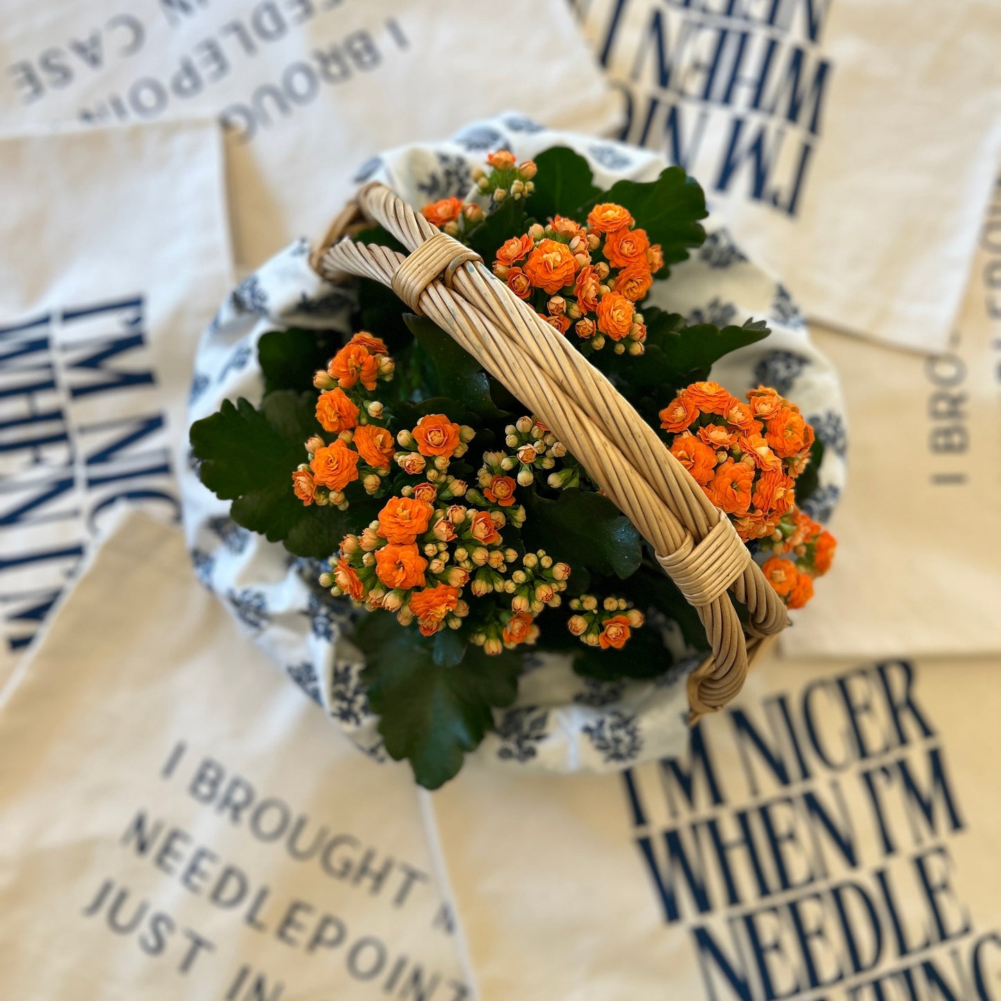 I Brought My Needlepoint Just In Case Canvas Bag