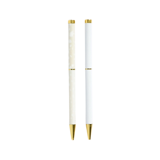 Ivory Antelope & Coastal Stripe Twin Pen Set
